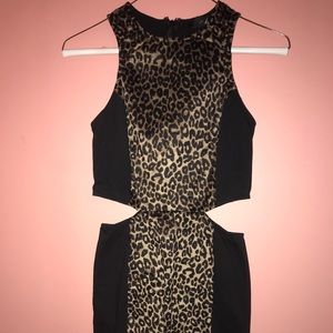 Black/cheetah dress